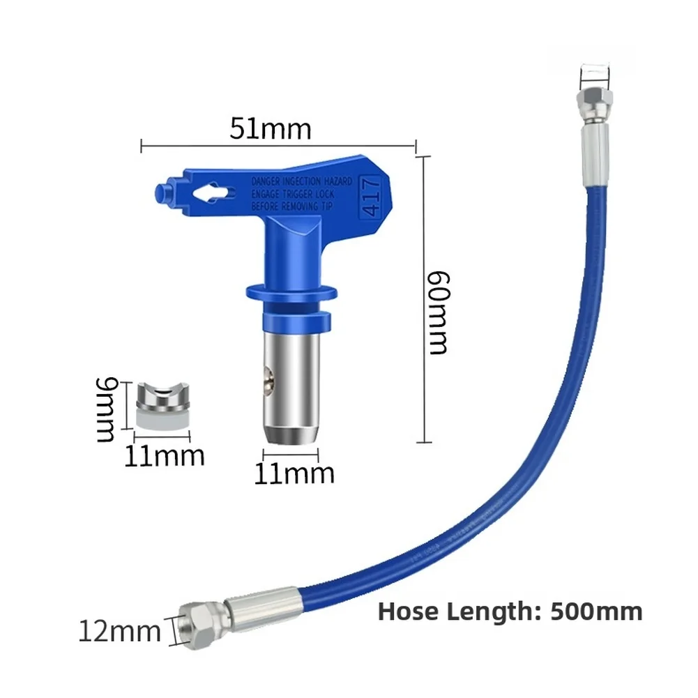 Spray Nozzle Side Tube With 3pcs Tips For Paint Latex Spraying Machine 390/395/490/495/595 Spray Painting Machine Accessories