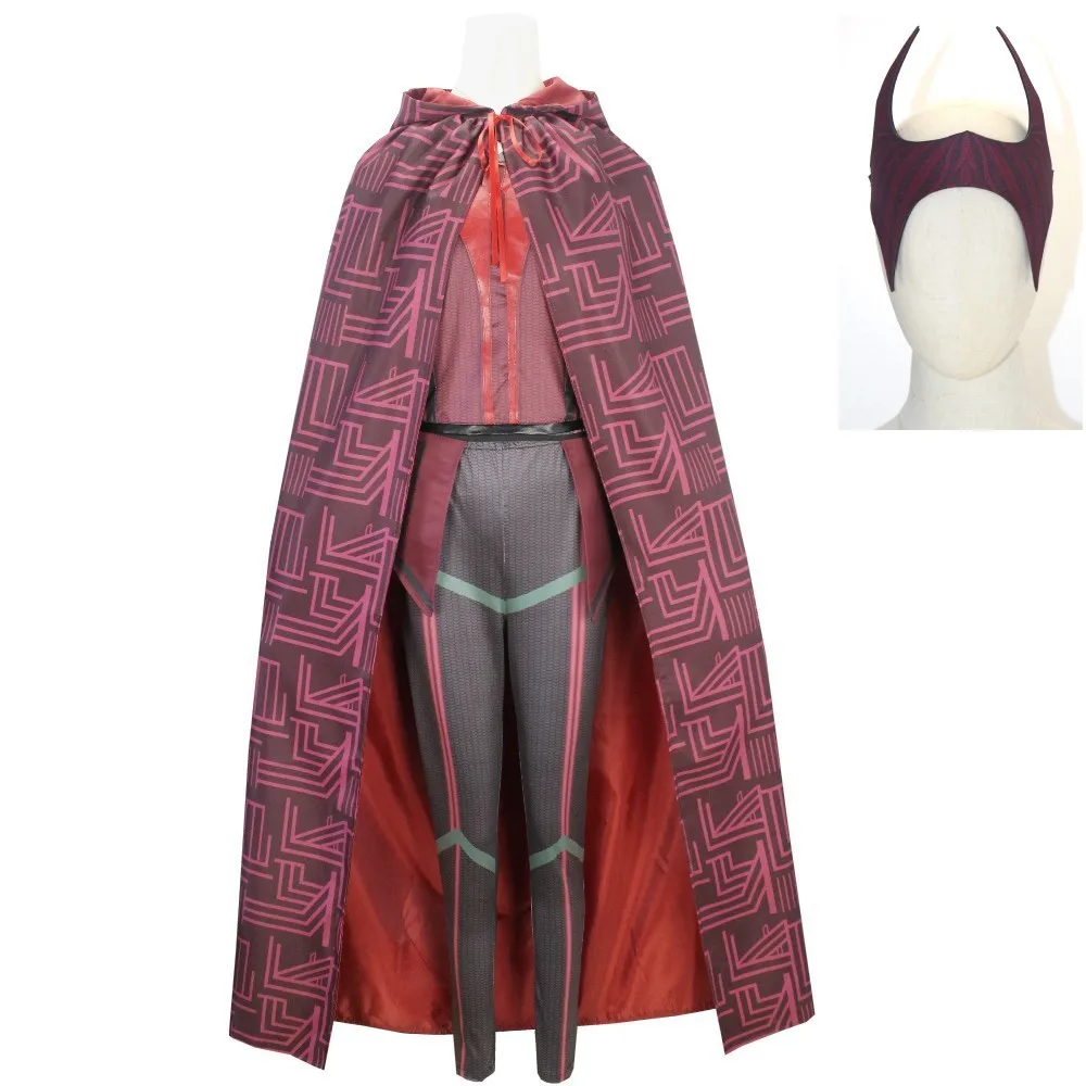 

Wanda Vision Cosplay Costume Of Scarlet Witch From Movies