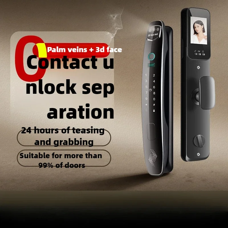 

3D Facial Recognition Monitoring Fingerprint Lock Automatic Password Lock Home Electronic Smart Lock Capture Intercom Palm Vein