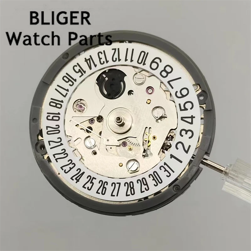 Genuine NH35 Automatic Mechanical Movement High Accuracy 24 Jewels Mod Watch Replacement NH35A Date at 6:00