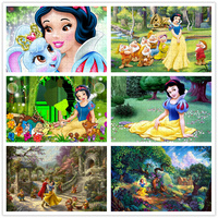 Disney Snow White Puzzles Intelligence Game Toys 108/300/500/1000 Pieces Cartoon Movies Jigsaw Puzzles Stress Relief Toys