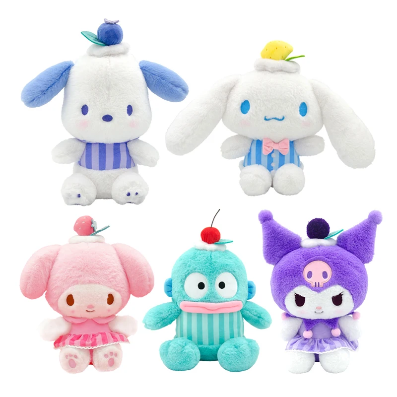 Sanrio Plush Doll Good Mood Series Cartoon Kuromi My Melody Hangyodon Cute Plush Toy Throw Pillows Room Decoration Birthday Gift