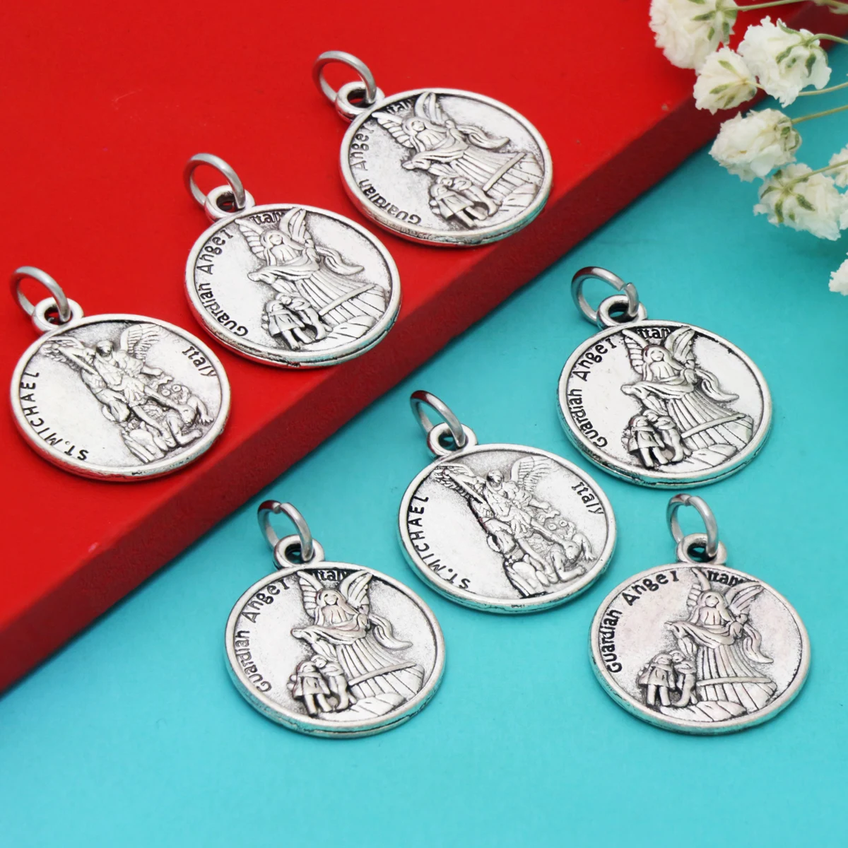Jewelry Making Michaels - 10PCS 21x17.7MM ST Michael/Guardian Angel Catholicism