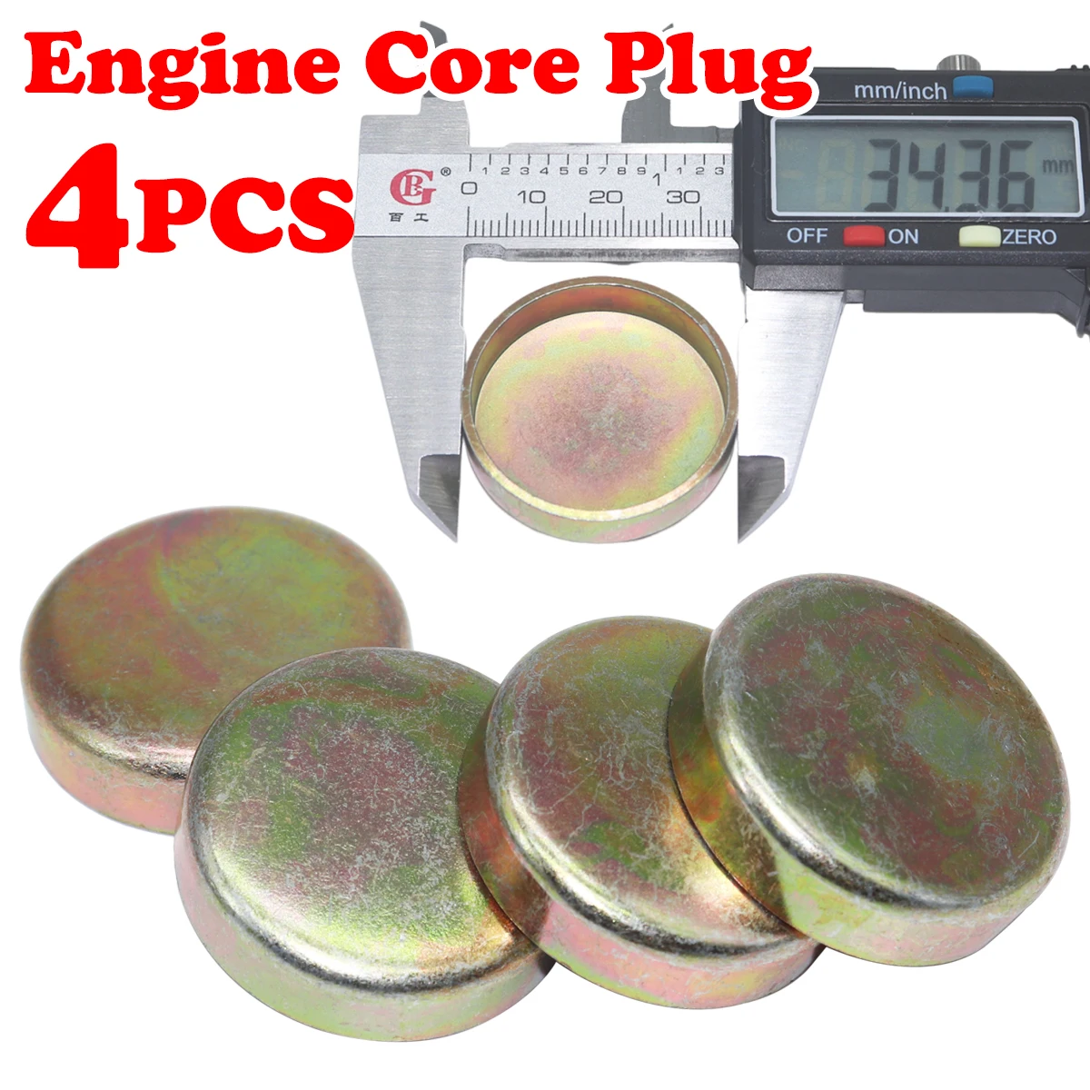 

4PC 34mm For Suzuki Chevrolet Daewoo Engine Core Plug Expansion Welch Block Freeze Cap Cylinder Head Hole Seal Frost Plug Cover