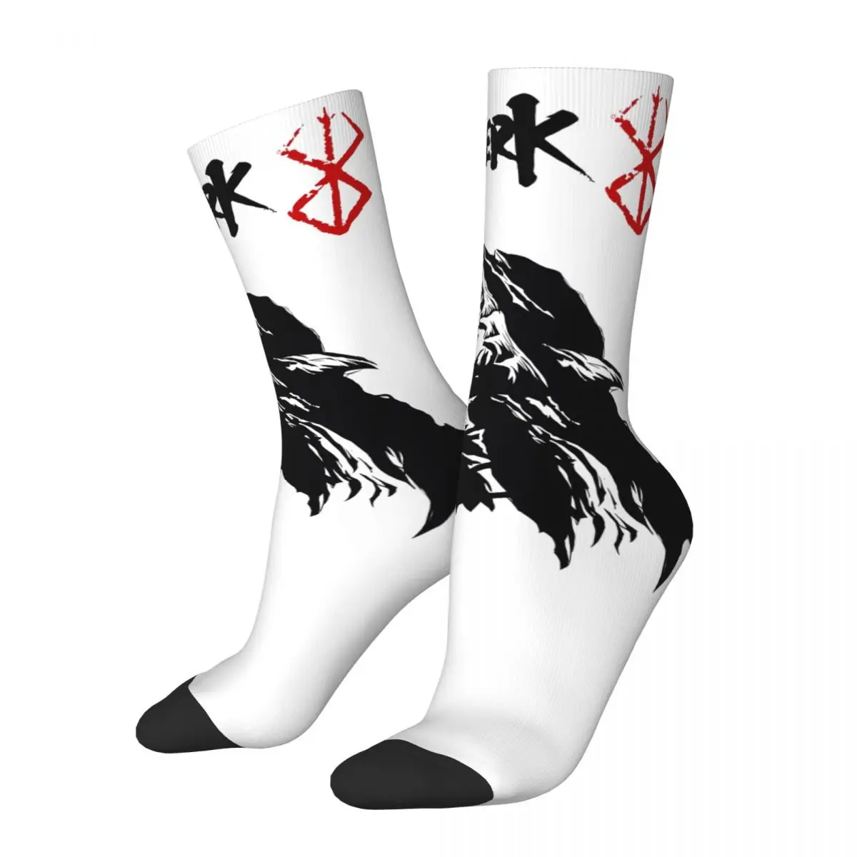 Unisex 3D impressão Anime Meias, Manga Berserk Guts, Interessante Four Seasons Sock, Cozy, Hip Hop