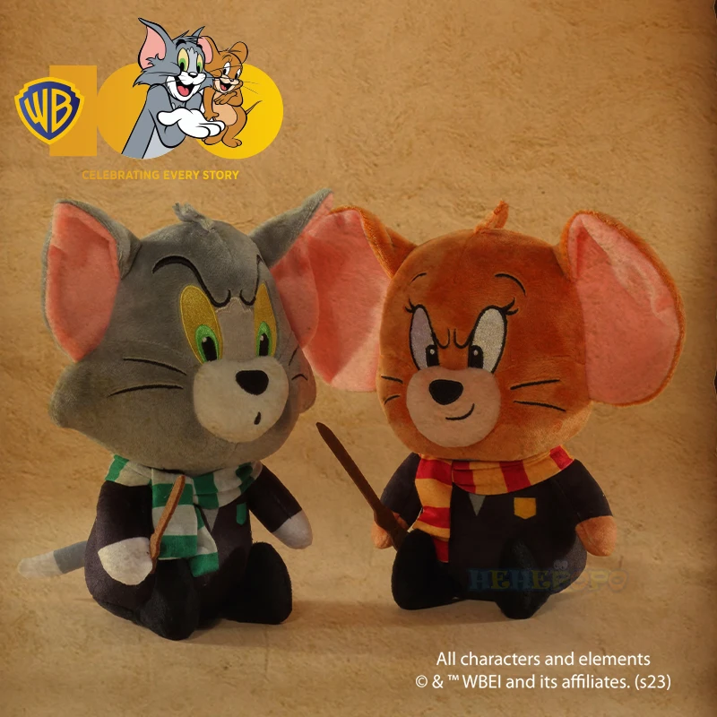 Warner 100th Anniversary Tom and Jerry Plush Toy Cosplay Harry Potter Tom Dressed Smaller Design Stuffed Animal Doll