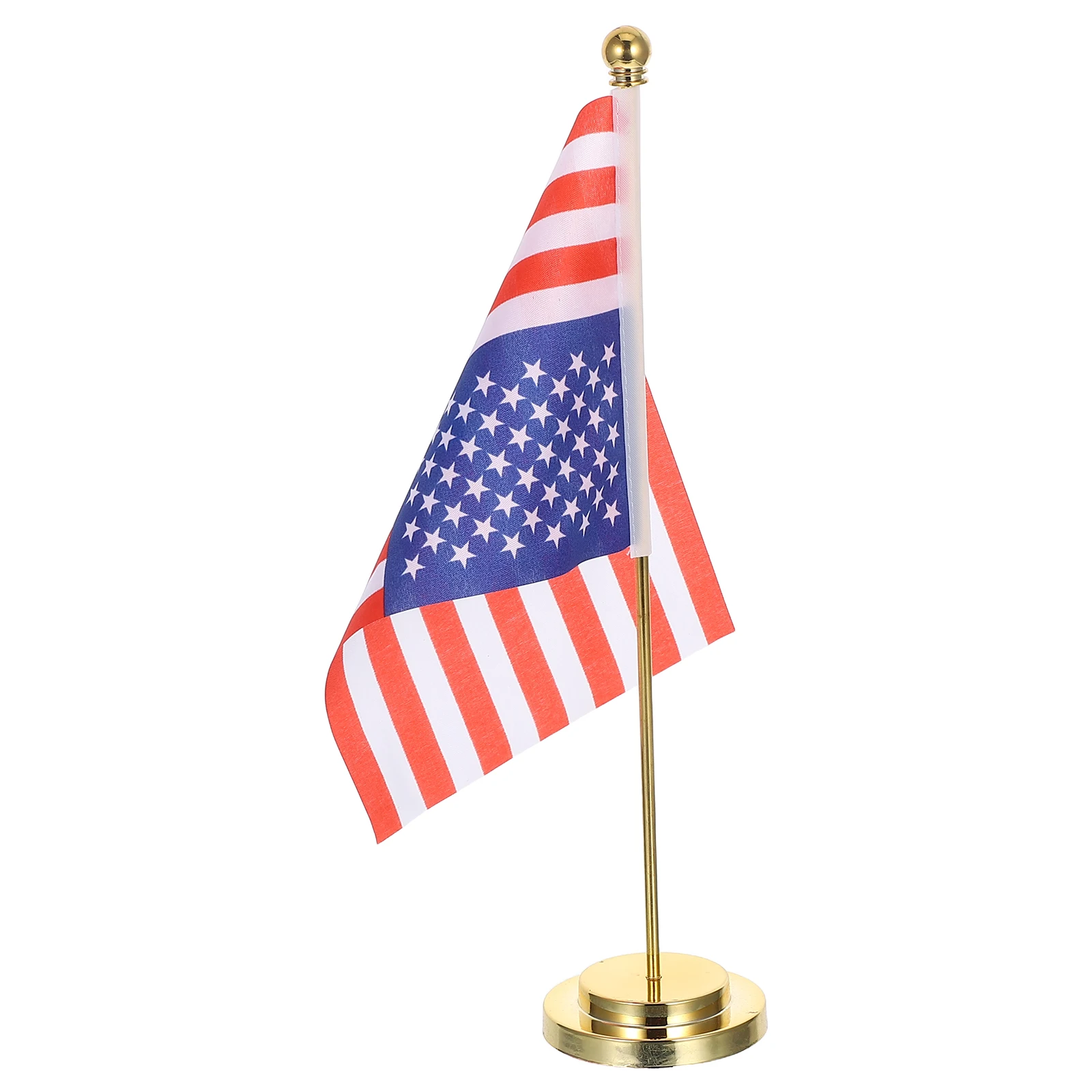 

American Desk Decoration Mini Table Stand Handheld Office Ornament Stable Base Elegant Design Desk Flag Small American Flag