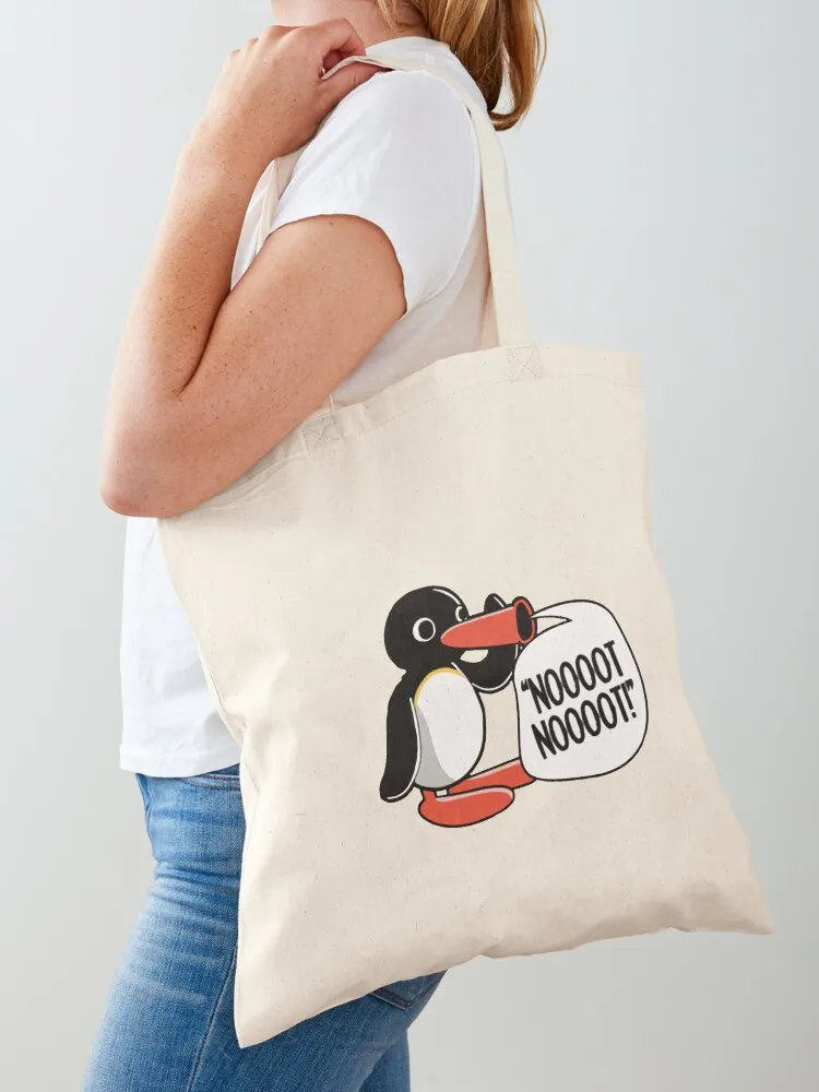 

Pingu NOOT NOOT Tote Bag Woman shopper bag shopping bags foldable tote bag custom tote bags men