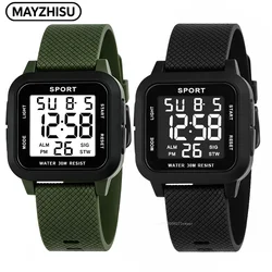 Men Sports Watches Waterproof Luminous Rubber strap Mens LED Digital Watch Military Electronic Wristwatch Clock for Man Student