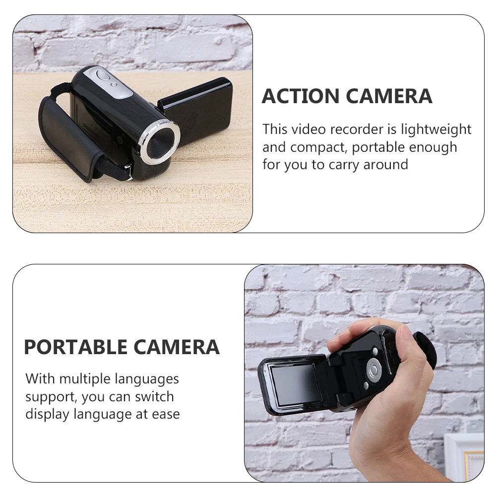 Filmadora de vídeo Interpolação de 16MP Gravador de vlogging de 2 polegadas sem câmera de vlogging Gravador de vídeo