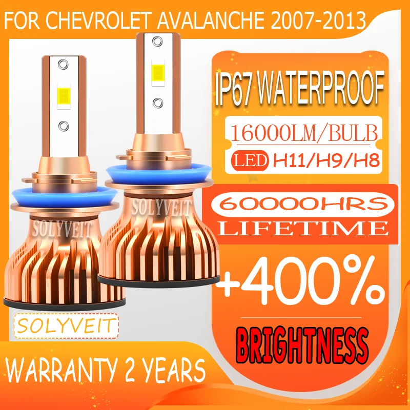 

Enhanced Visibility LED 2-Year Hassle-Free Warranty Low Beam Bulbs For Chevrolet Avalanche 2007 2008 2009 2010 2011 2012 2013