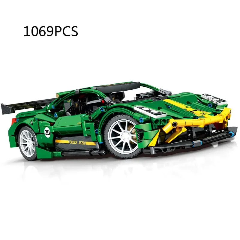 1069PCS Technical 1:14 Scale Block Lambo Super Sport Car Model  MOC Racing Vehicle Bricks Toys Adult Boy Kids Gifts