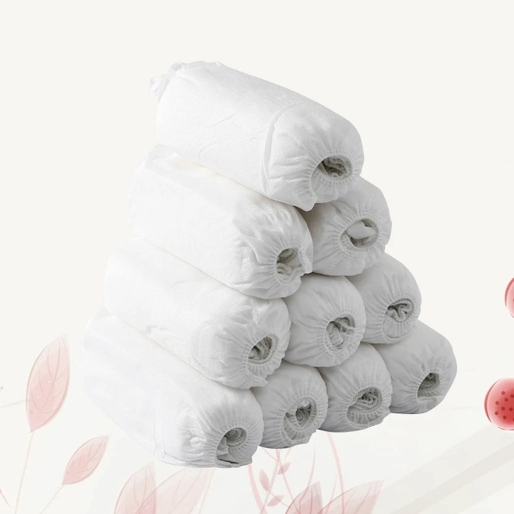 

100PCS Non-slip Shoe Covers Nonwoven Fabric Breathable Protector Disposable Dustproof Shoes Cover Lightweight Portable Home