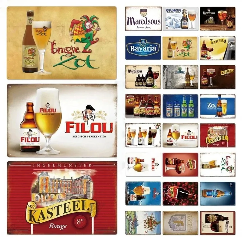 Pósteres de cerveza Vintage, carteles de Metal, carteles de marca para entusiastas de la cerveza, carteles de hojalata de Metal, bares, clubes, restaurantes, decoraciones de pared de habitación
