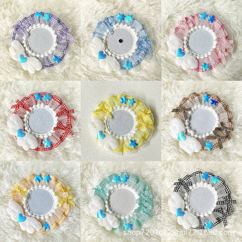 Cute Angel Badge Tray, Handmade DIY Gu‑Me Badge Accessory, Fits 55‑65mm Badge, Ita‑Bag Decor Ornament Supplies