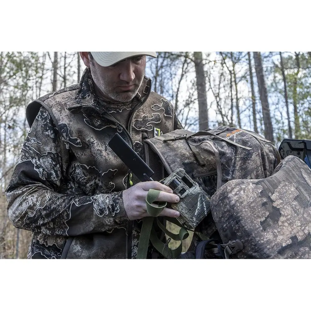 Câmera de trilha 4G LTE com 96 °   Lente ampla, alimentação ao vivo, GPS, captura sob demanda, alertas em tempo real, lítio integrado, Spartan Camo (Verizo