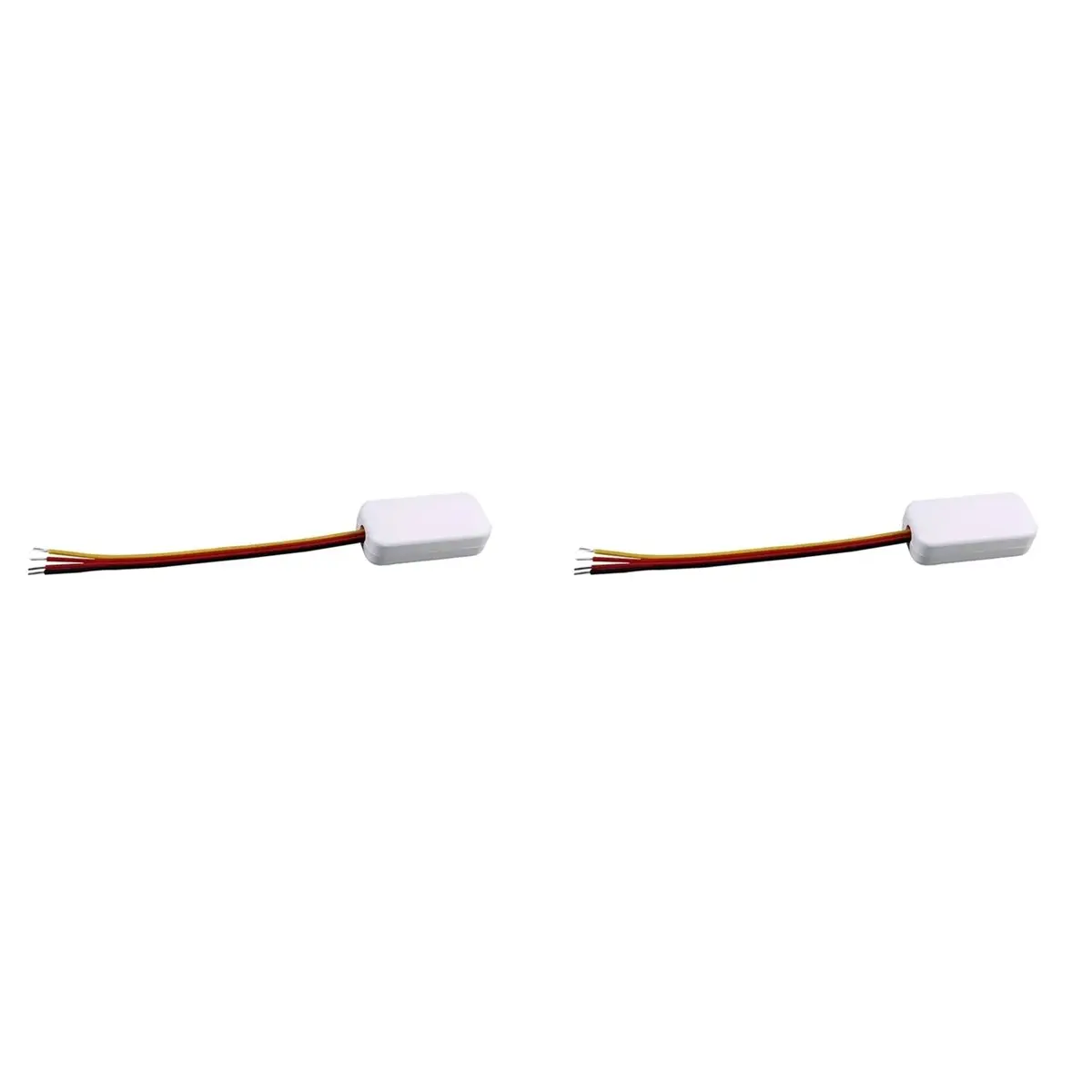 2X DC3-24V Mini Penetrable Microwave Radar Motion Sensor Switch - Auto Light On/Off, 30S Delay, For Closet, White-A57X