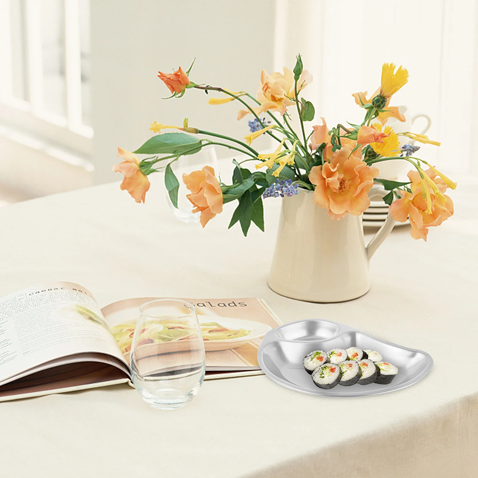 

Stainless Steel Snack Plate Mango Shape Dessert Dish For Kitchen Restaurant Party Dipping Sauce Appetizer Serving Tableware