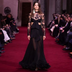 High Waist A-line See Through Chiffon Women Skirt Custom Made Ever Pretty Gowns Ruffled New Fashion Gown Ever Pretty