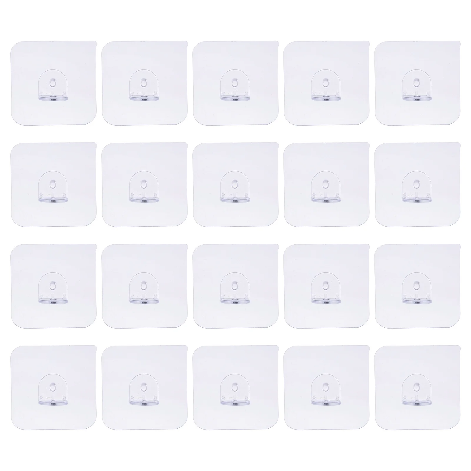 50 pezzi Pioli di supporto trasparenti Staffe per mensola adesive Senza trapano Montaggio a parete Armadietto Guardaroba Divisori Supporti Mensola Clip per pannelli