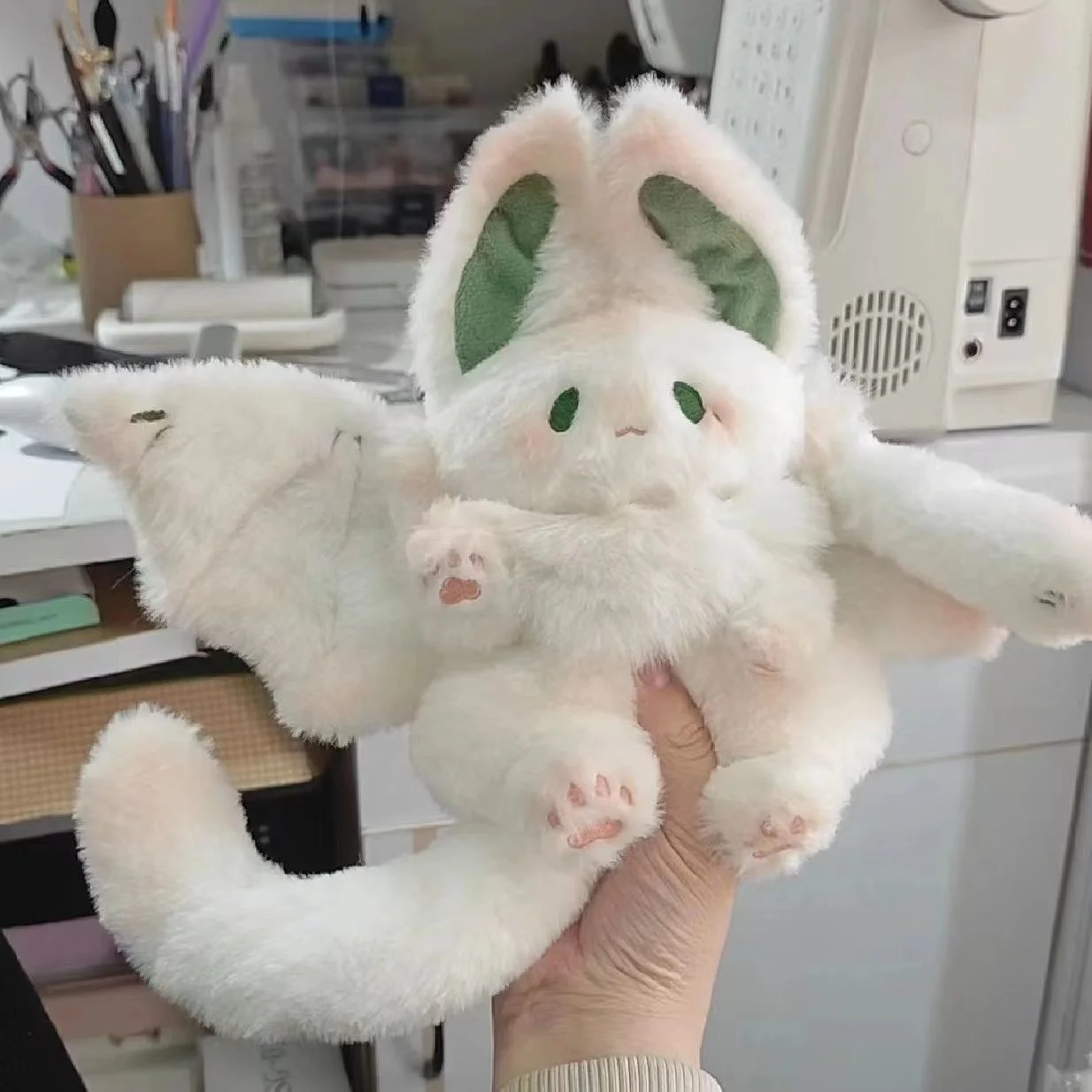 Magical Spirit Rabbit Plush Toy White Bat Cute Animal Creative Funny Plushie Stuffed Pillow Soft Bunny Kid Girl Birthday Gift