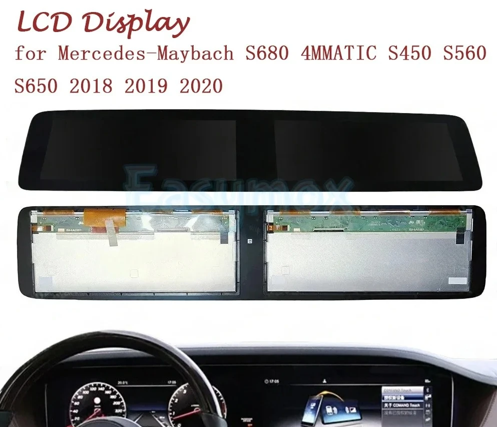 

LS123B5NT01 LCD Display for Mercedes-Maybach S680 4MMATIC S450 S560 S650 2018 2019 2020 Dashboard Nav GPS Screen Repair Parts