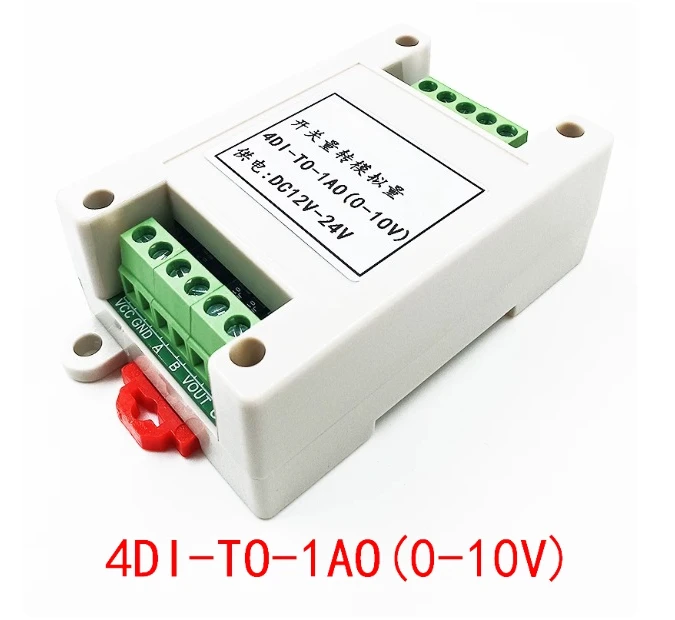 4-Channel/8-channel switching input to 1-channel analog voltage output DI to 1AO 0-10V voltage regulator module