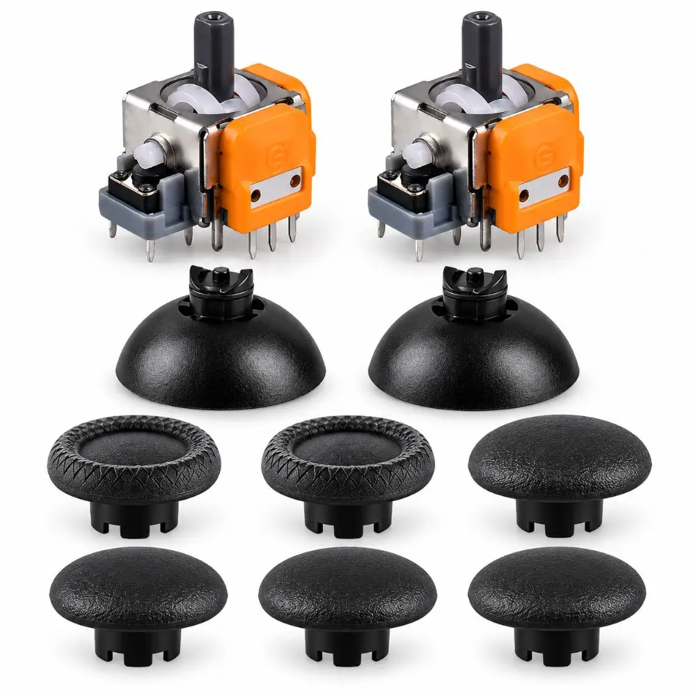 Hall Effect Sensing Hall Effect Joystick Kit Interchangeable Caps Analog Stick Replacement Set for PS5 Controller