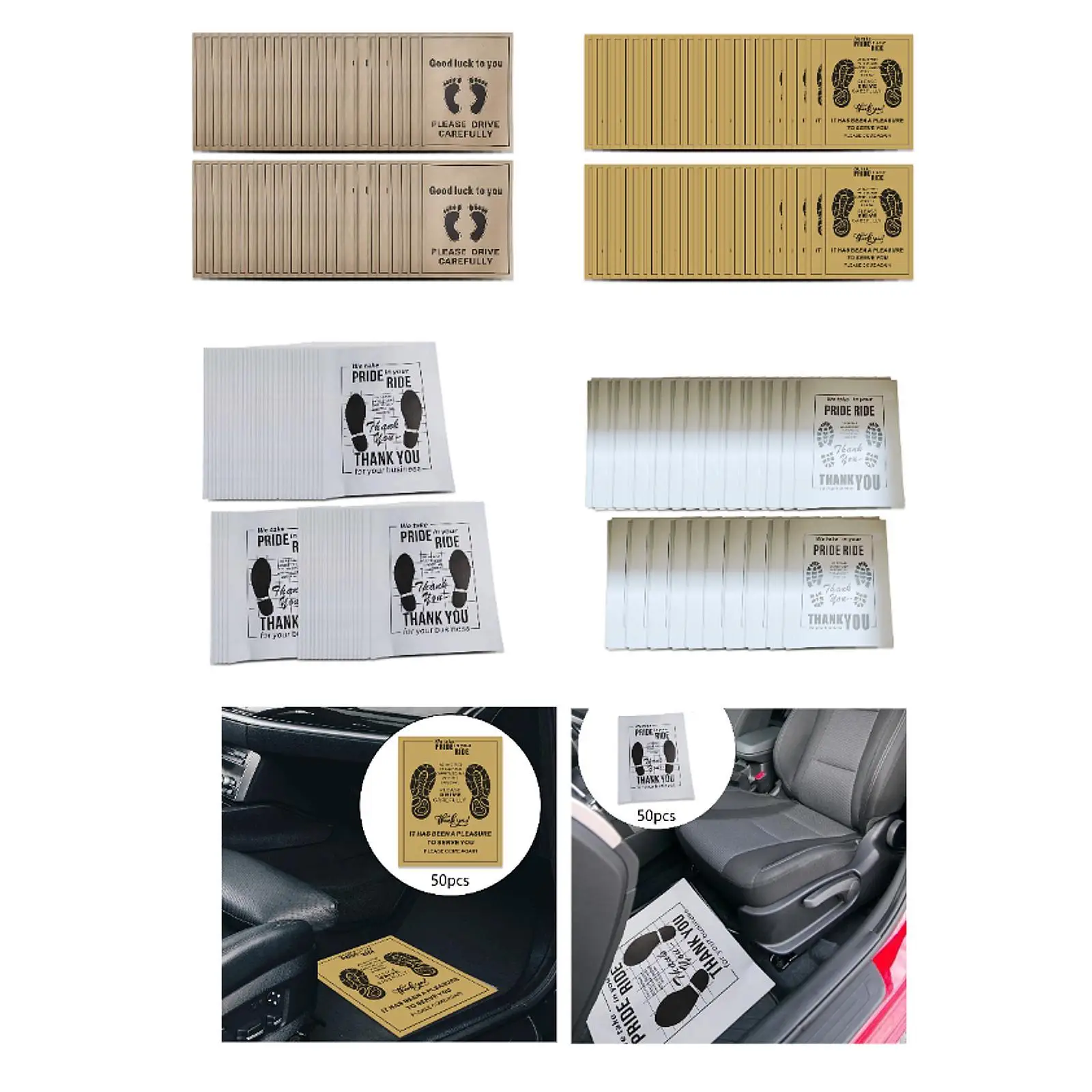 

50 штук автомобильных бумажных ковриков для пола, грязеотталкивающие, многофункциональные, для защиты от масла