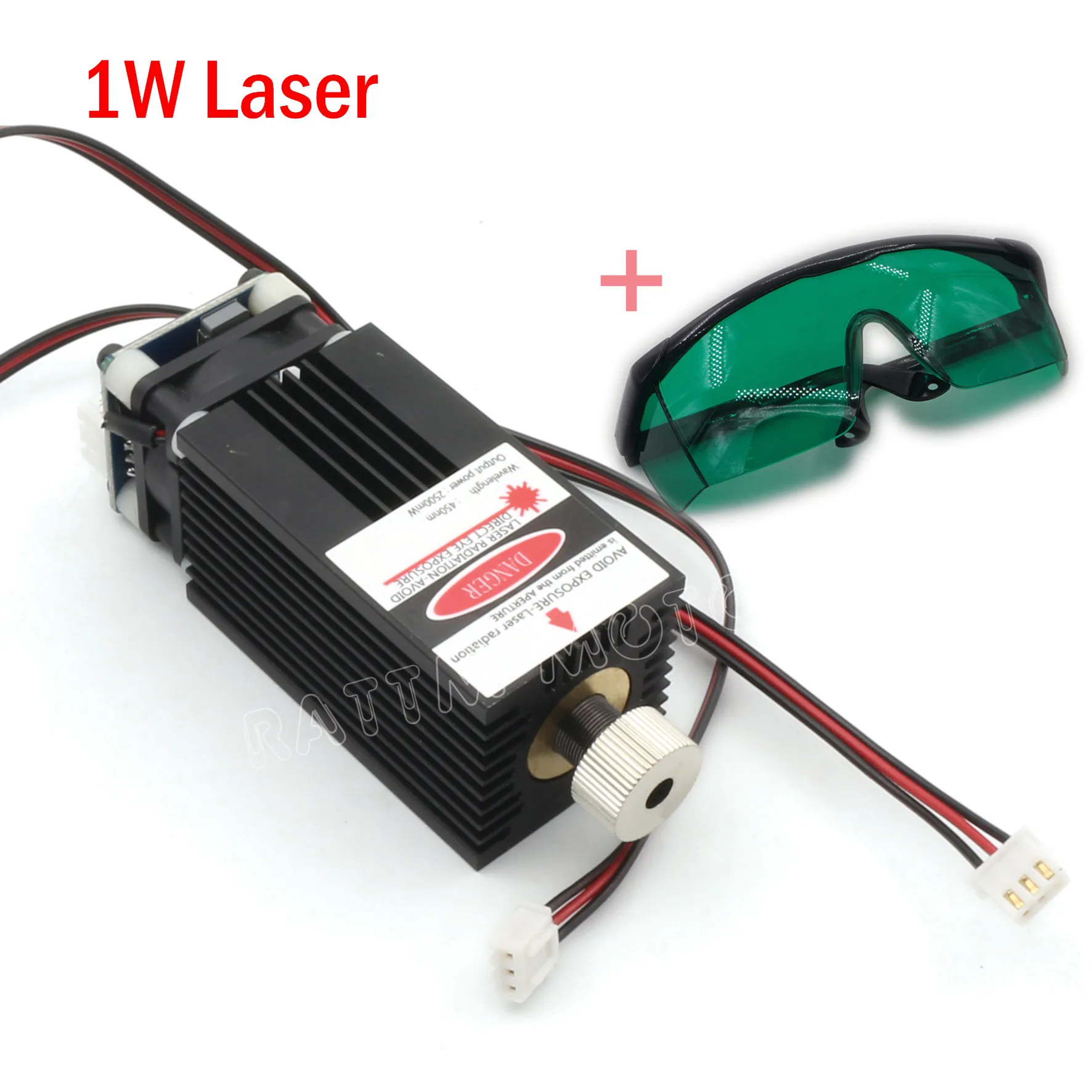 Laser Head Module 1W 1.6W 2.5W 3W 5.5W 7W 10W 15W 20W With Safety Glasses For Engraving Machine