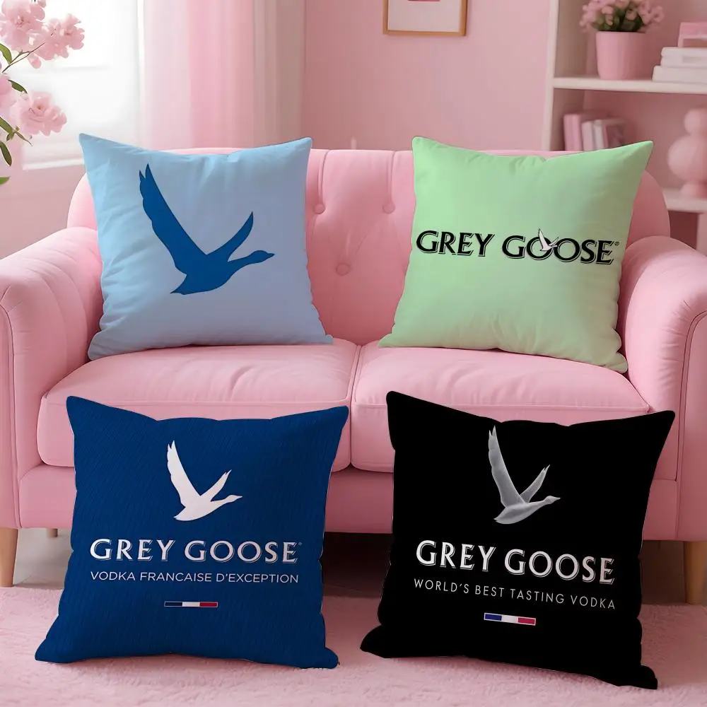 Alcohol Grey Goose Cushion Cover Cushion Cover Set 4Pcs 50x50 45x45 40x40 Pillowcase Decorative Sofa Home Decor