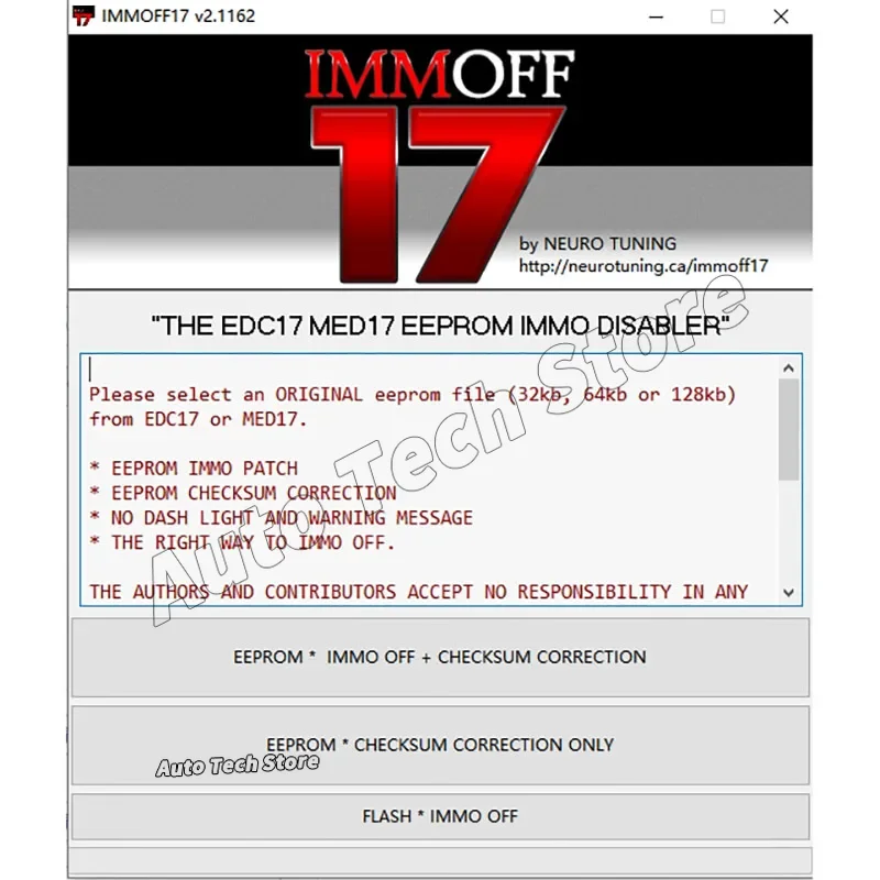 IMMO OFF 17 IMMOFF17 Software Activate Version EDC17 MED 17 Immo Off Ecu EEPROM PATCH Checksum Correction to OFF Flash