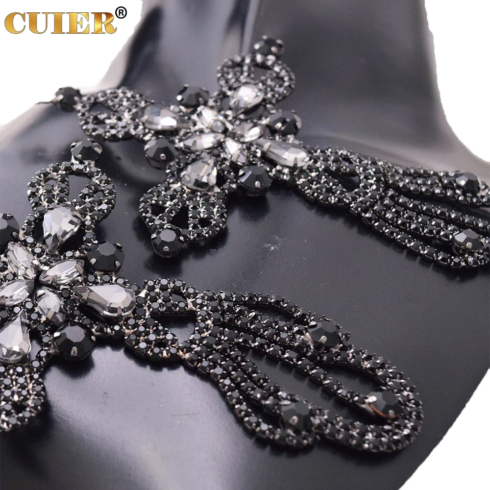 CUIER 9.7CM Exquisite Rhinestone Cross Drop Earring for Women Gift Jewelry Big Size Earrings fro Bridal