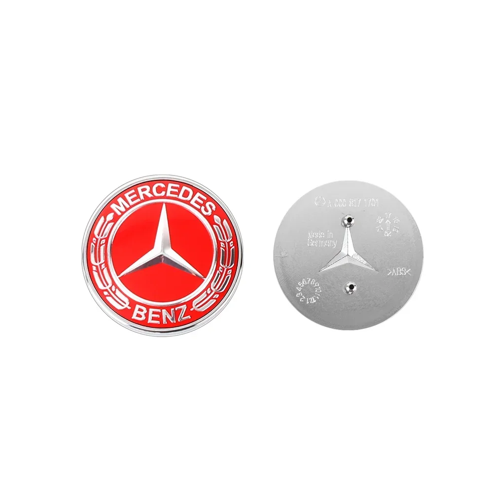 57mm Car Front Hood Emblem Badge For Mercedes Benz AMG W203 W204 W210 W211 W212 W220 A0008171701 Bonnet 2 Pins Decor Accessories