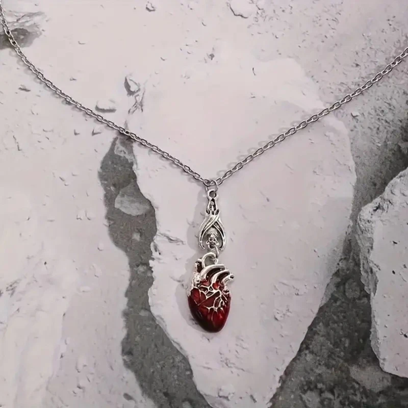 Gotische vampieren vleermuis Bloody Heart Hangketting Fashion sieraden Accessoire voor Halloween en romantische gelegenheden