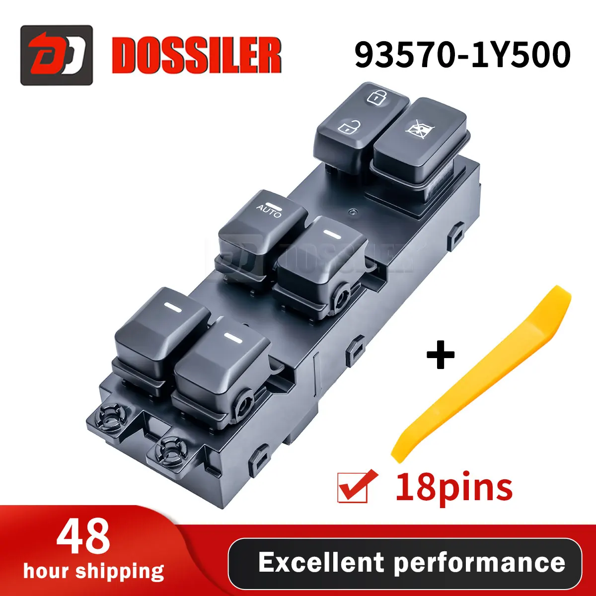 

93570-1Y500 Dossiler Window Electric Switch For Kia Morning Kia Picanto TA 2011-2017 49749B-1000 49749B-1000 935701Y500 18Pins