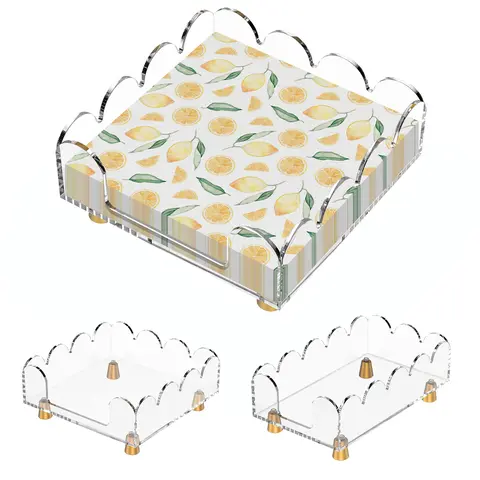 ที่ใส่กระดาษเช็ดปากอะคริลิคทรงสี่เหลี่ยม ที่ใส่กระดาษเช็ดปากแบบใส ที่ใส่กระดาษเช็ดมืออเนกประสงค์สำหรับห้องครัวห้องน้ำ