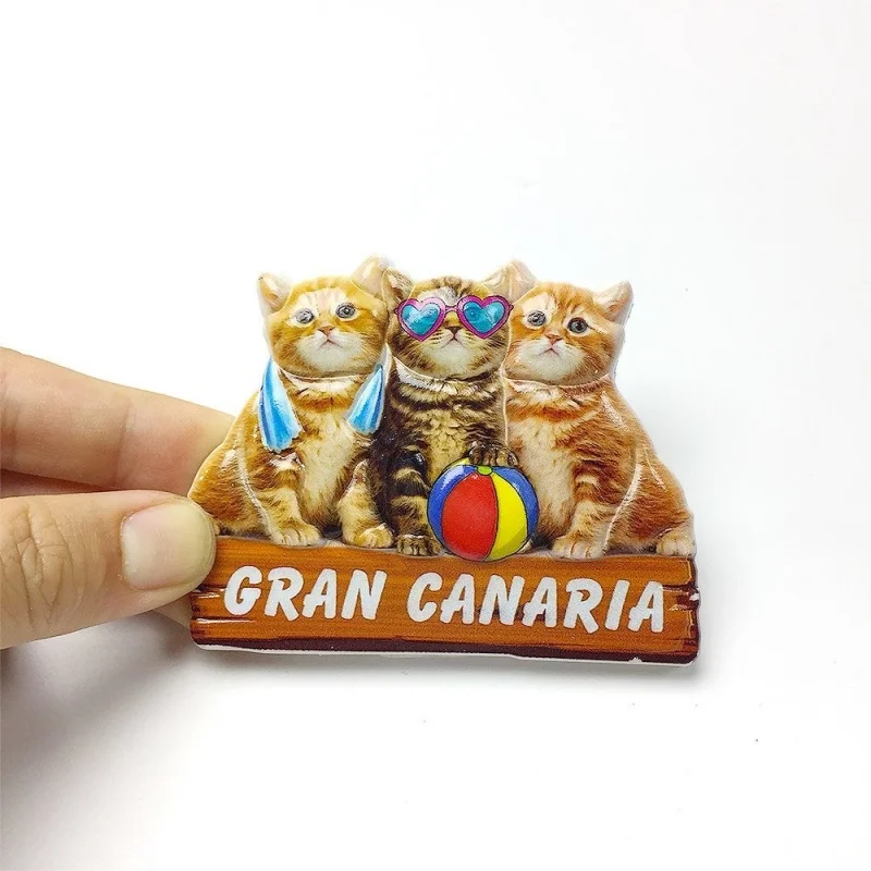 Spain Canary Islands 3D Resin Fridge Magnets Gran Canaria Lanzarote Travel Souvenir Home Decor Gift