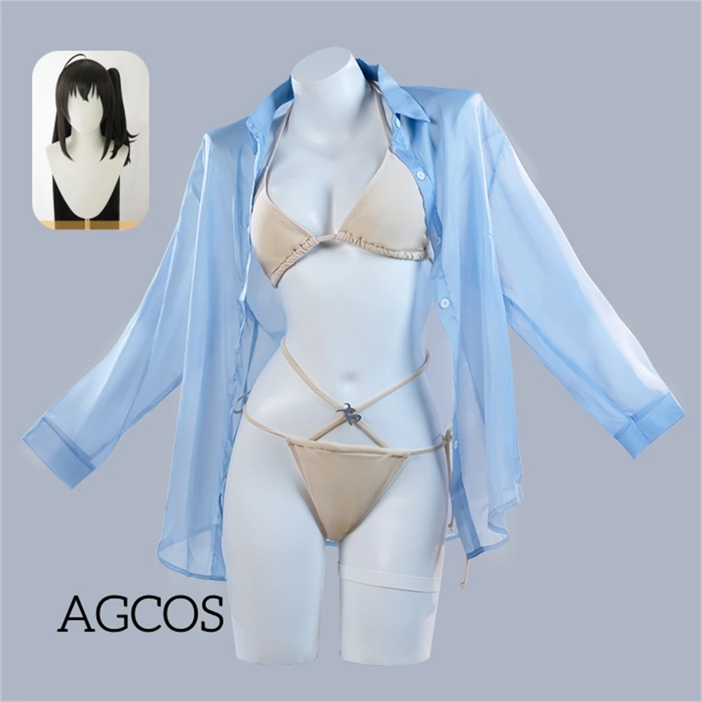 AGCOS IJN Taiho Cosplay Game Azur Lane IJN Taiho 6th Anniversary Cosplay Costume Wig Woman Summer Swimsuits Bikini Sexy Cosplay