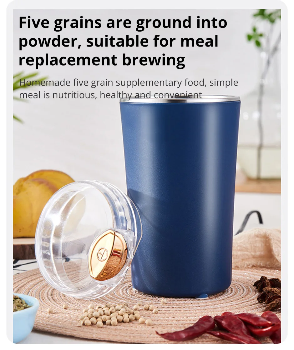 Small Electric Grinding Machine Grain Grinder Coffee Grinder Stainless Steel Nuts Beans Grains Mill Herbs for kitchen image 3