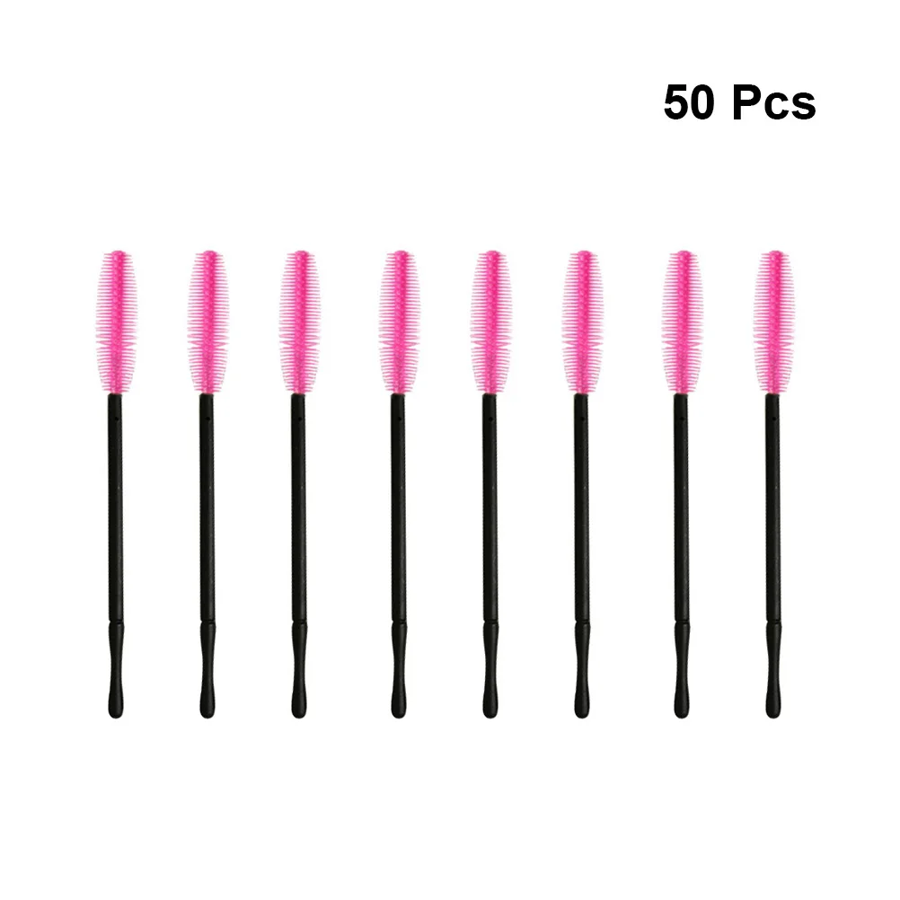 

50Pcs Disposable Eyelash Brushes Eyebrow Combs Makeup Tools Premium Plastic Handle Portable Salon Personal Use Eyelash
