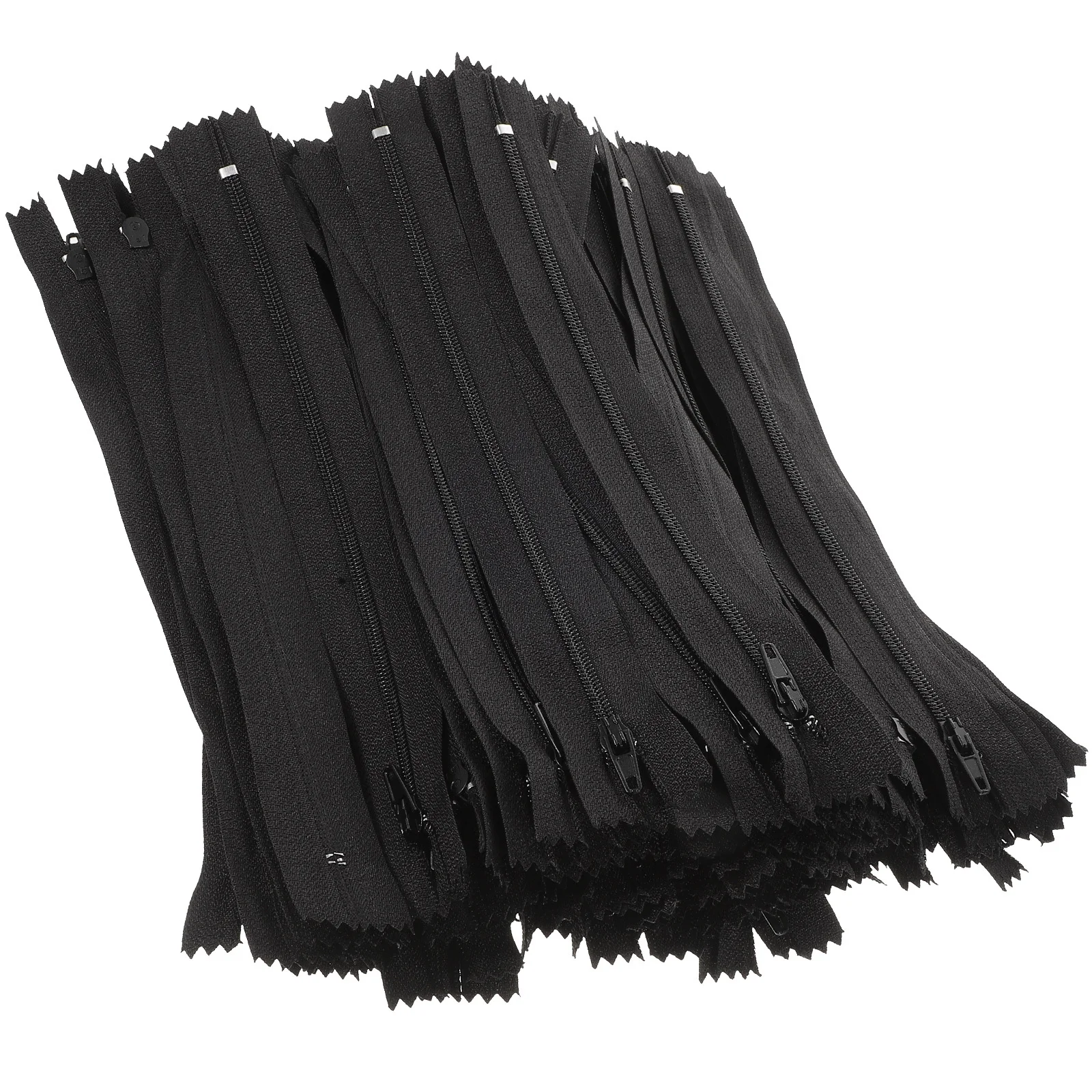 

100Pcs Tailor Grade Nylon Zippers Smooth Function Wide Application for Sewing Clothing Bag Craft Supplies Zippers for Sewing