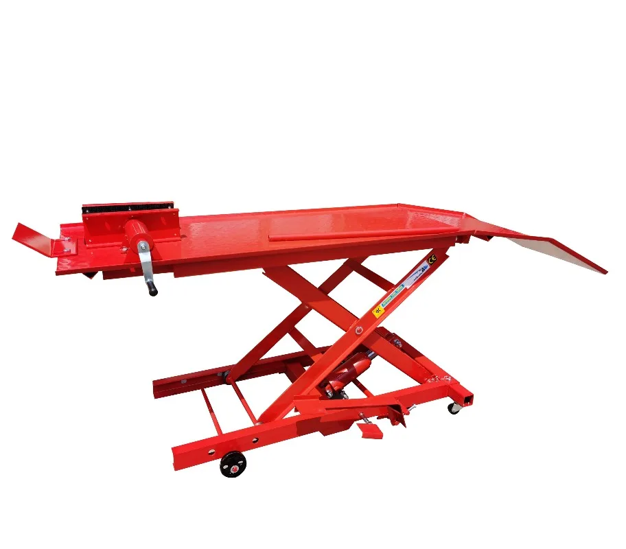 

2025 New Style800 Lbs Hydraulic Motorcycle Lifting Table Factory Price Scissor Jack Motorcycle Storage Lift