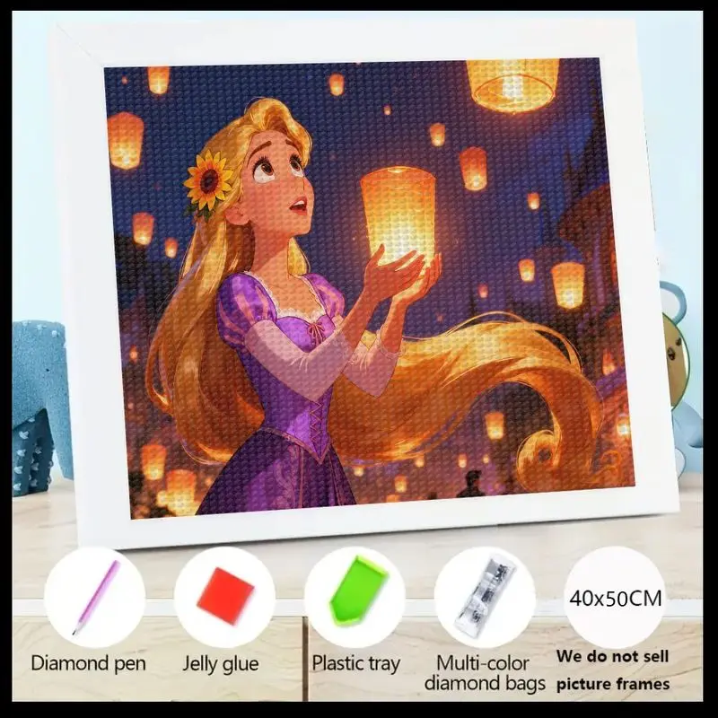 

1 шт., плавающие фонари принцессы Рапунцель, 5D набор для алмазной живописи, набор круглых драгоценных камней «сделай сам», сверкающая вышивка стразами