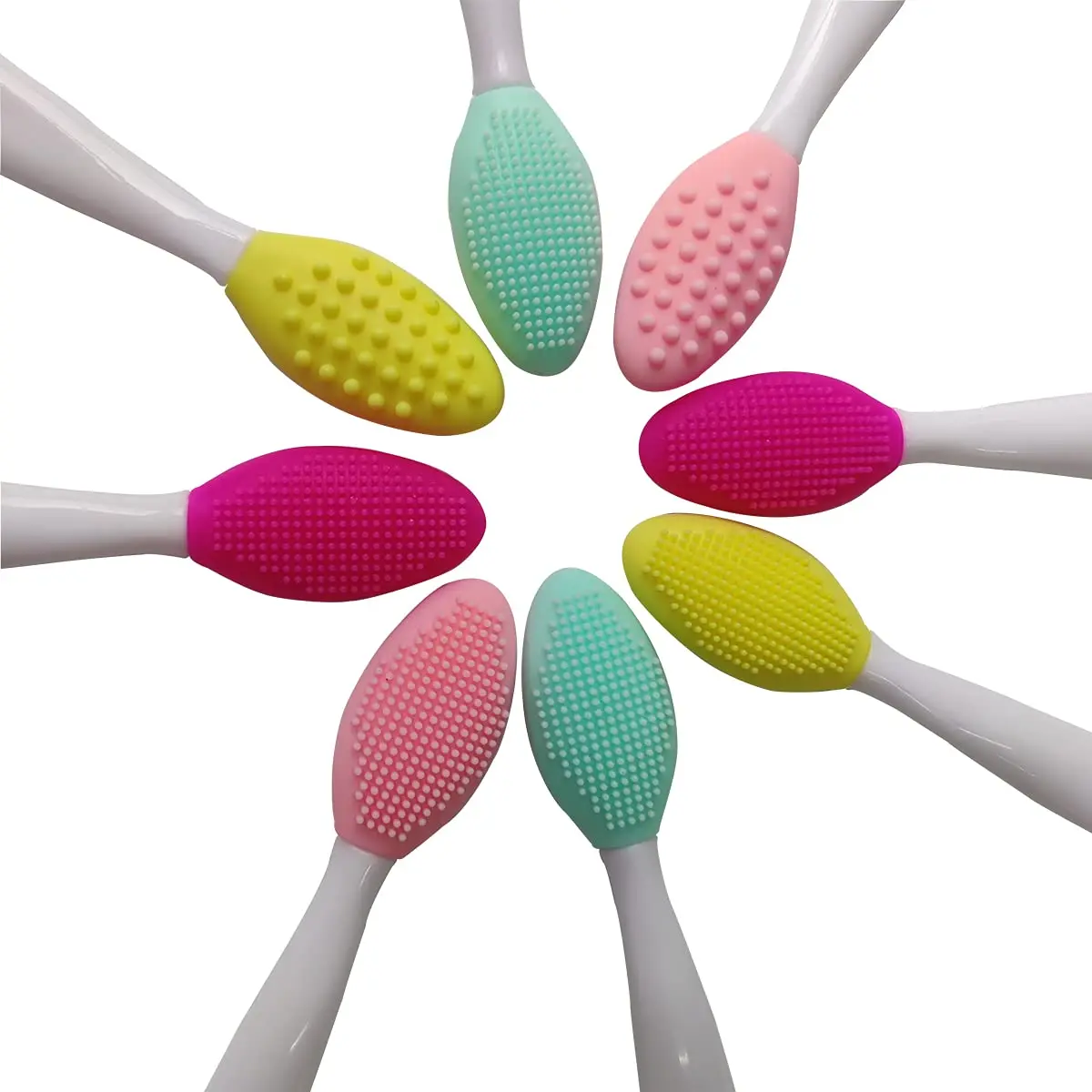 

50pcs Lip Scrub Brush Double-Sided Silicone Exfoliating Lip Brush Exfoliating Brush for Men Women