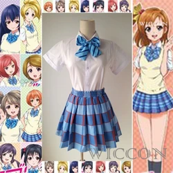 Love Live Minami Kotori Cosplay Yazawa Nico 9Roles Sweater Vest Tops Shirt Dress School Uniform Outfit Anime Cosplay Costumes
