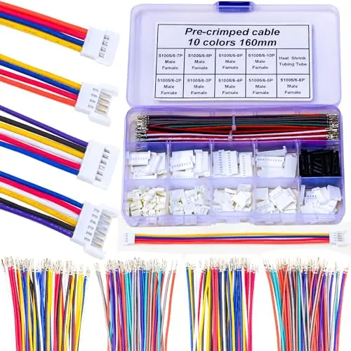 Molex-Connecteur mâle et femelle, pas de 2.00mm, 2.0mm, 2 broches, 3 broches, 4 broches, 5 broches, 6 broches, 7 broches, 8 broches, 9/10 broches, boîtier 51005 51006, MX2.0-Kit