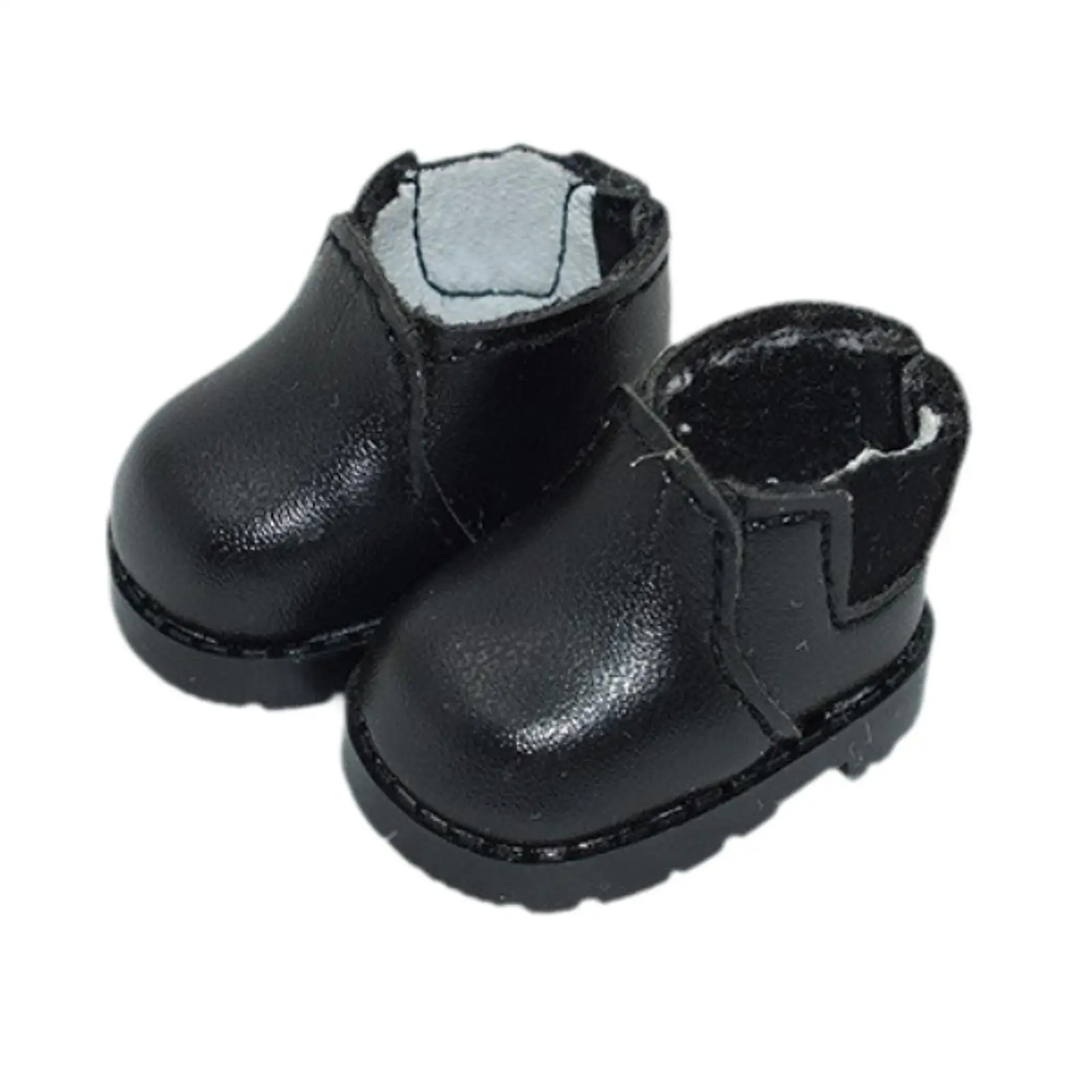 

Doll Shoes for 17cm Doll DIY Supplies Scene Photo Prop Soft Pendant Doll Pretend Play Toy Dress up Fashion Doll PU Leather Shoes