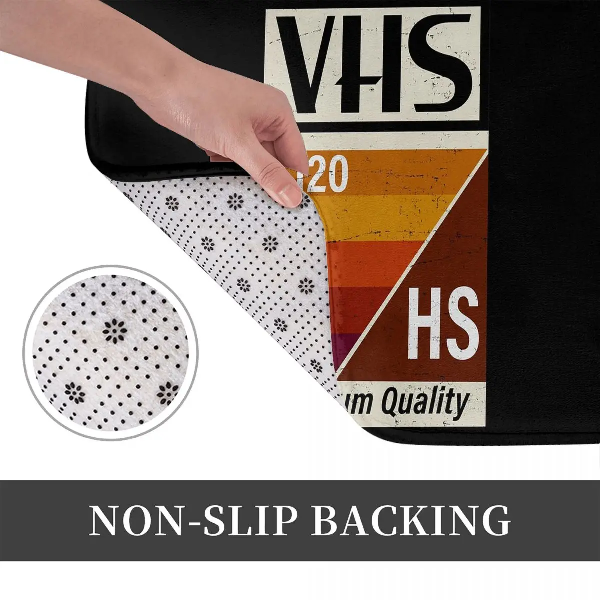 المتعثرة VHS عدم الانزلاق ممسحة الكلمة حصيرة وسادة السجاد البساط للمطبخ مدخل المنزل الحمام غرفة المعيشة مسند القدم الحصير