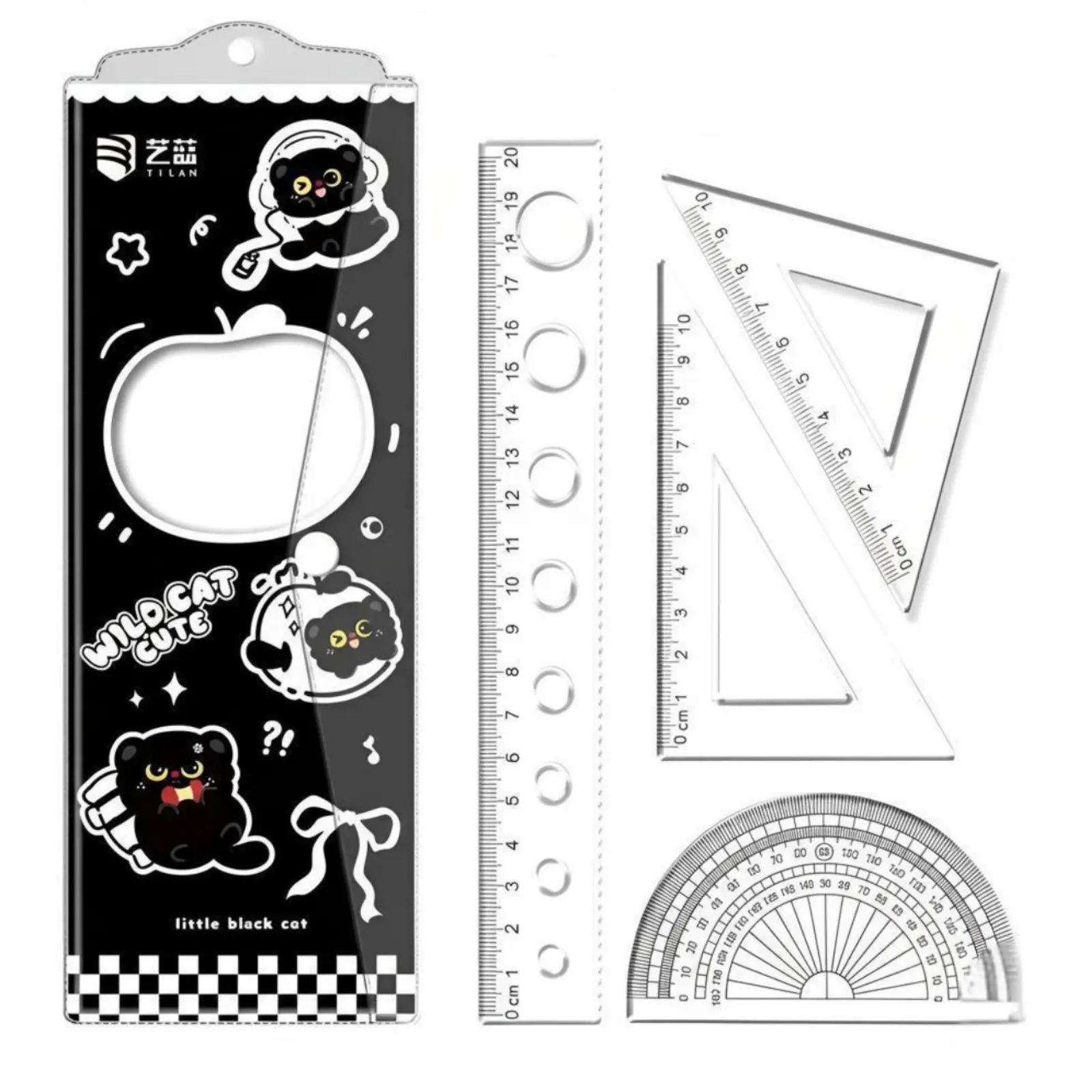 cartoon-cat-ruler-set-acrylic-geometry-tools-student-stationery-includes-triangle-ruler-protractor-straight-ruler-cute